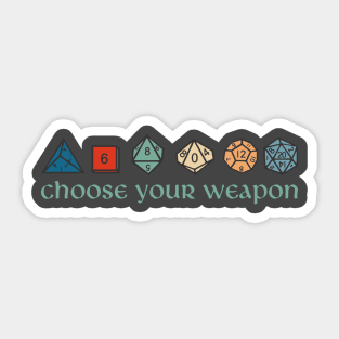 Retro Choose Your Weapon Sticker